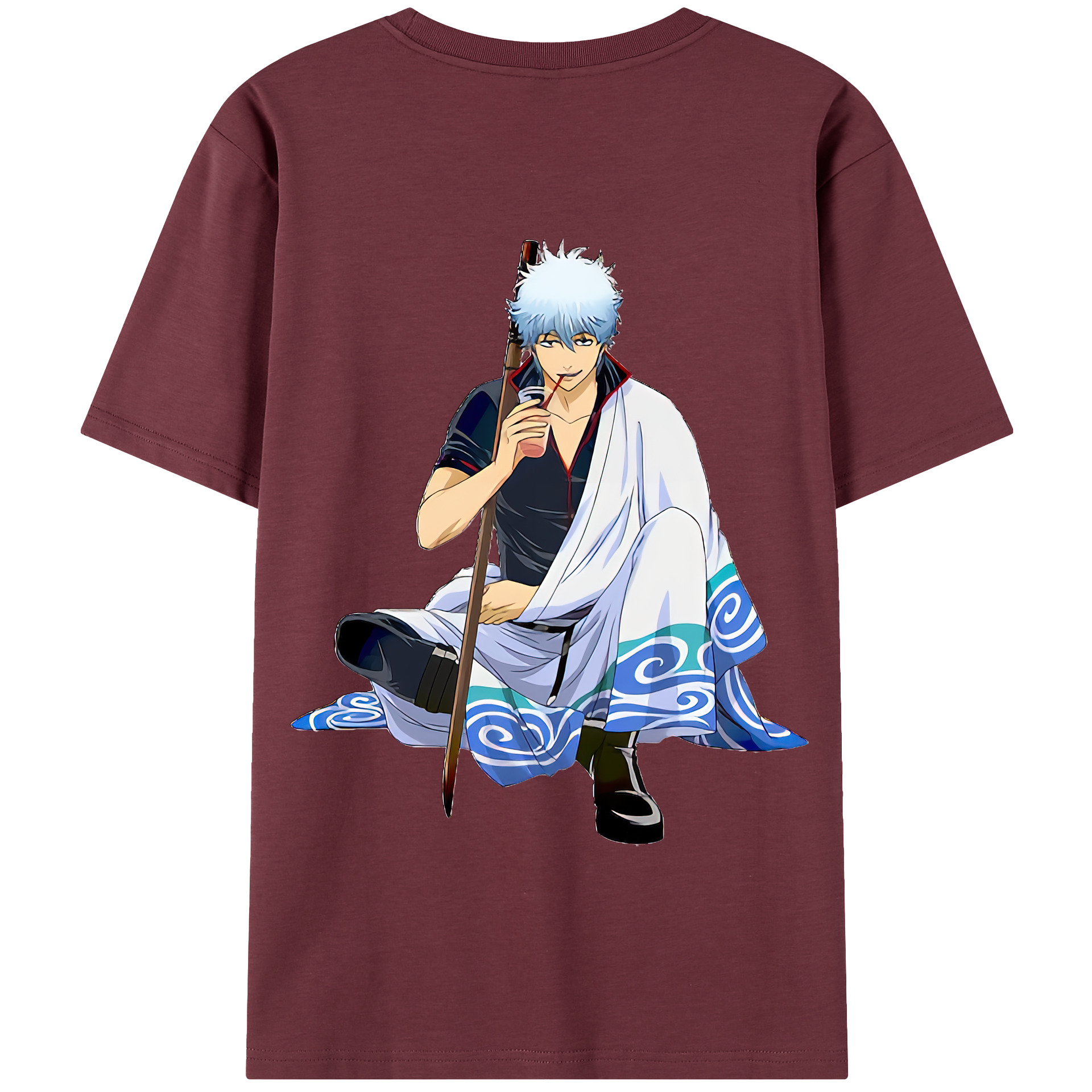 （画像用） ぎんたま 坂田銀時（さかたぎんとき） 神楽 志村新八（しむら しんぱち） GINTAMA Sakata Gintoki Kagura Shimura Shinpachi 綿100％半袖Tシャツ（背面プリント）